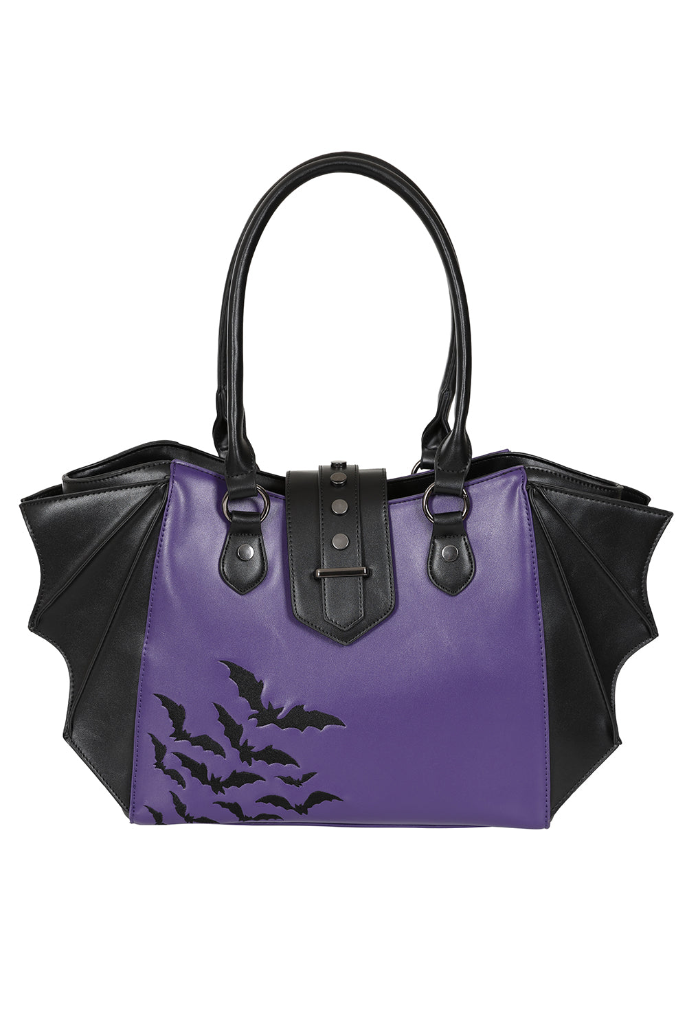 Purple/Black HAUNTED ANNABELLE TOTE BAG