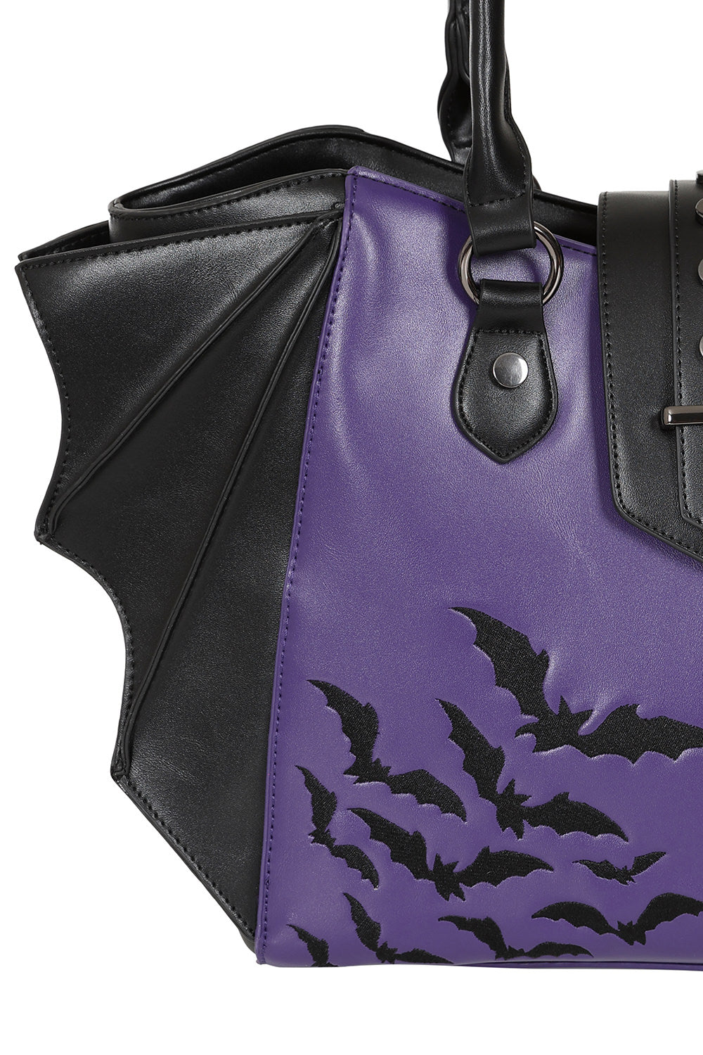 Purple/Black HAUNTED ANNABELLE TOTE BAG