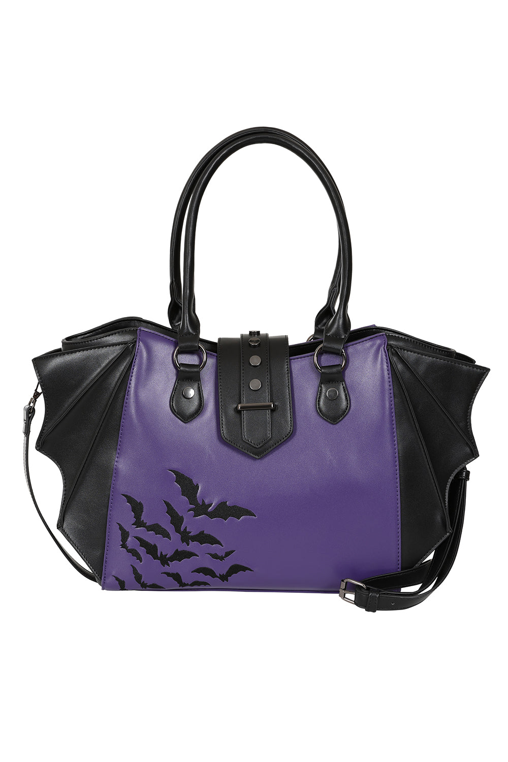 Purple/Black HAUNTED ANNABELLE TOTE BAG