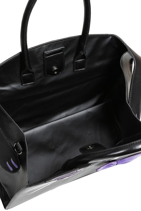 Black/Purple MYSTIC CAT HANDBAG
