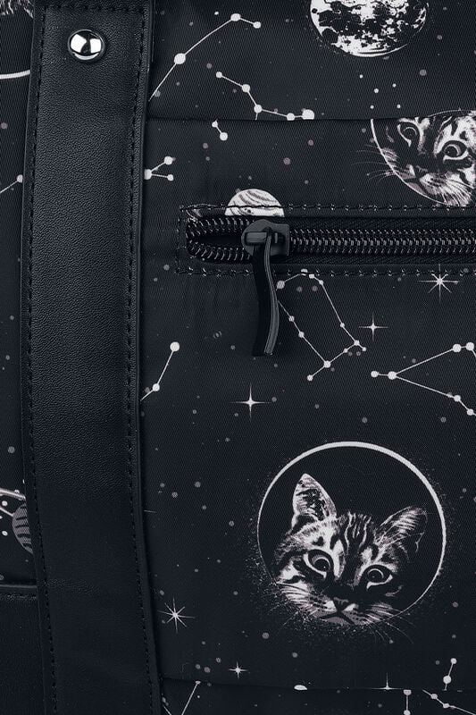 Black SPACE CAT GYM BAG
