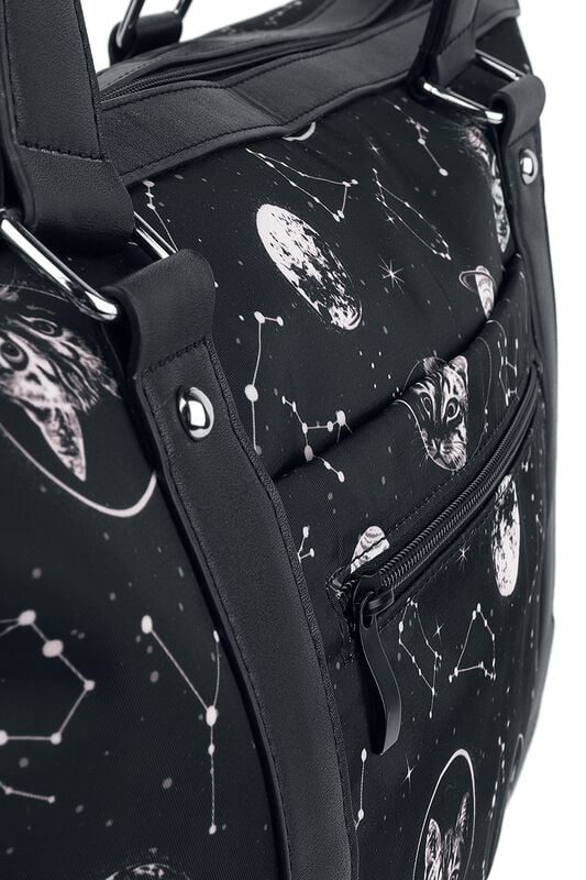 Black SPACE CAT GYM BAG