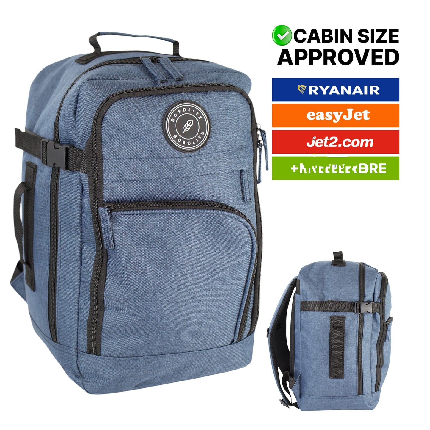 RyanAir Approved 40x20x25cm Underseat Backpack - Cabin Rucksack