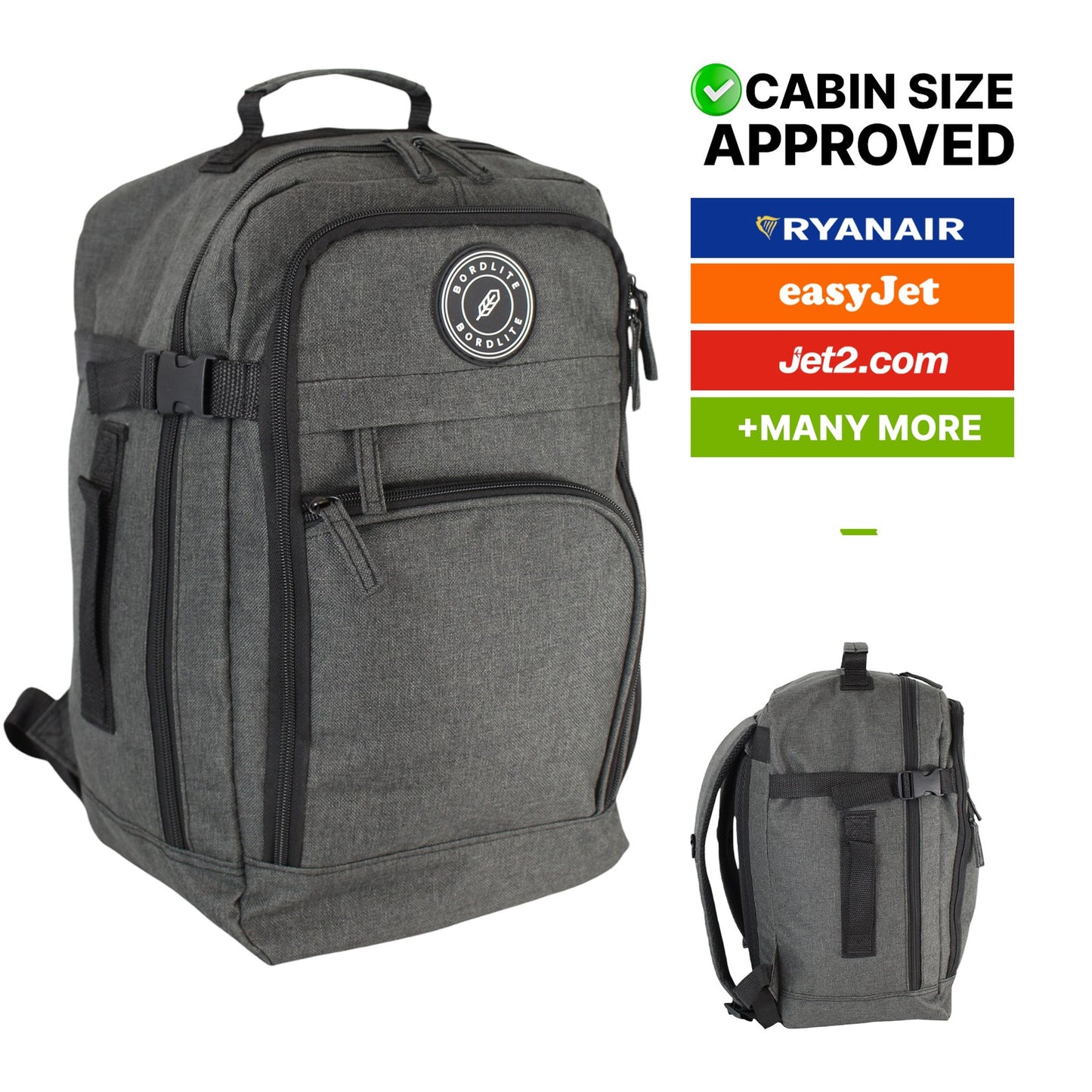 RyanAir Approved 40x20x25cm Underseat Backpack - Cabin Rucksack