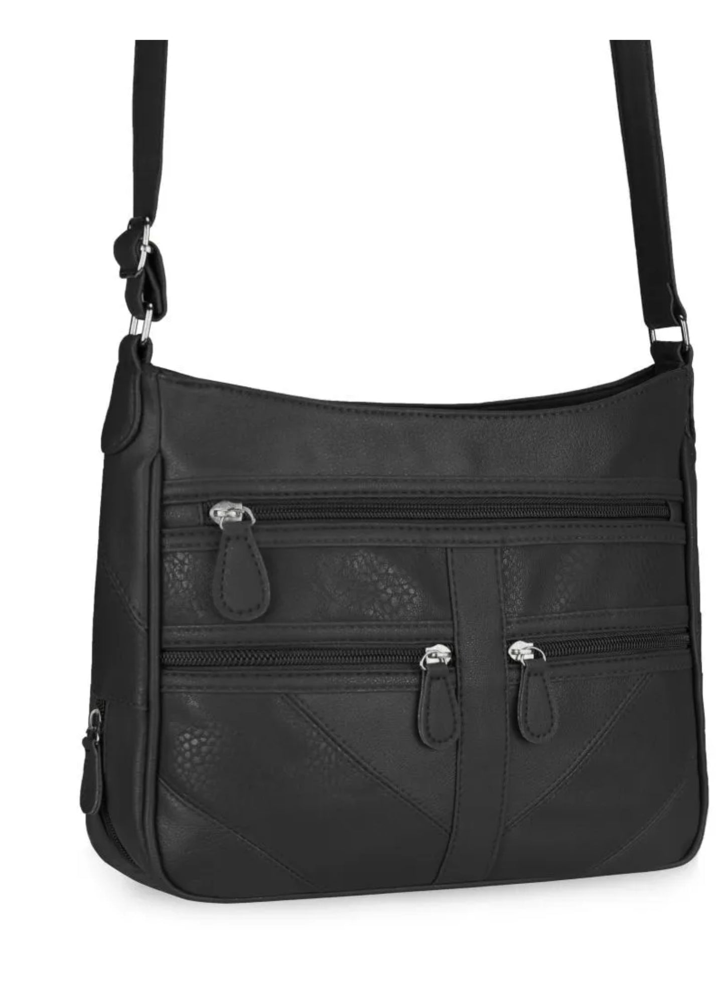 Ladies Organiser Handbag Long Shoulder Strap Bag Across Cross Body Compartments