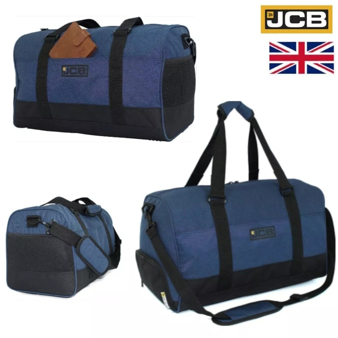 Large Holdall Luggage Travel Sports Weekend Carry Bag Mens Duffle Bag New JCB UK