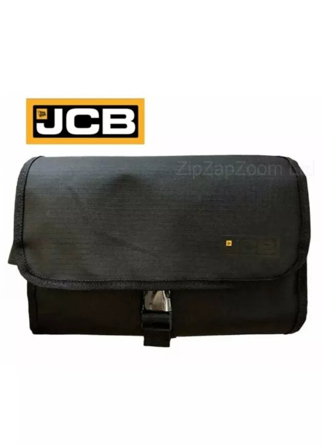 Mens JCB WASH BAG Travel Hanging Gents Toiletry Shower Shaving Case Black UK