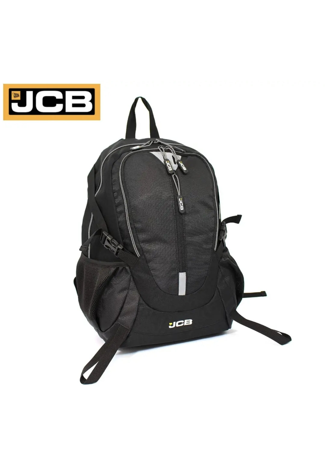 JCB Backpack Black Travel Bag - Rucksack Work Bag, Work, School, Under Seat Bag