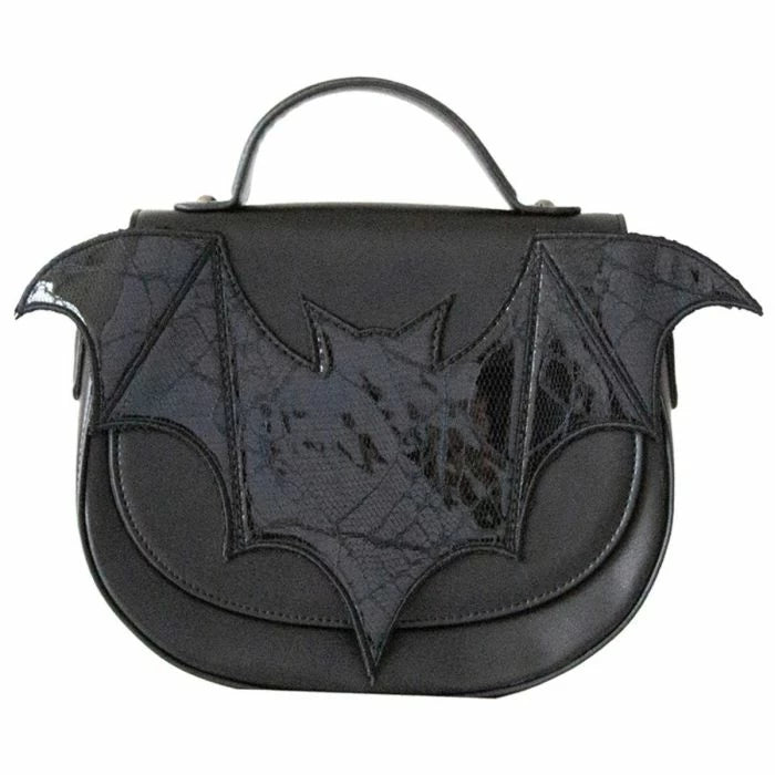 BANNED BELLATRIX BAT FAUX LEATHER GOTHIC SHOULDER BAG