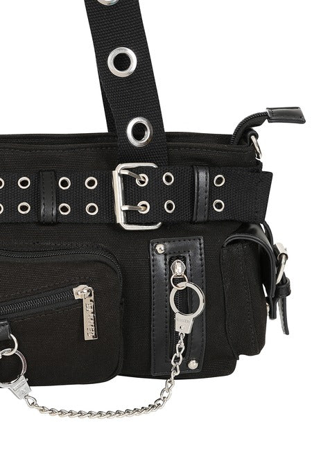 Black FANG FLICKER HANDBAG-Banned Apparel