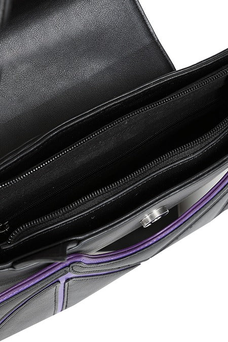 Black/Purple BATWING CHARM HANDBAG
