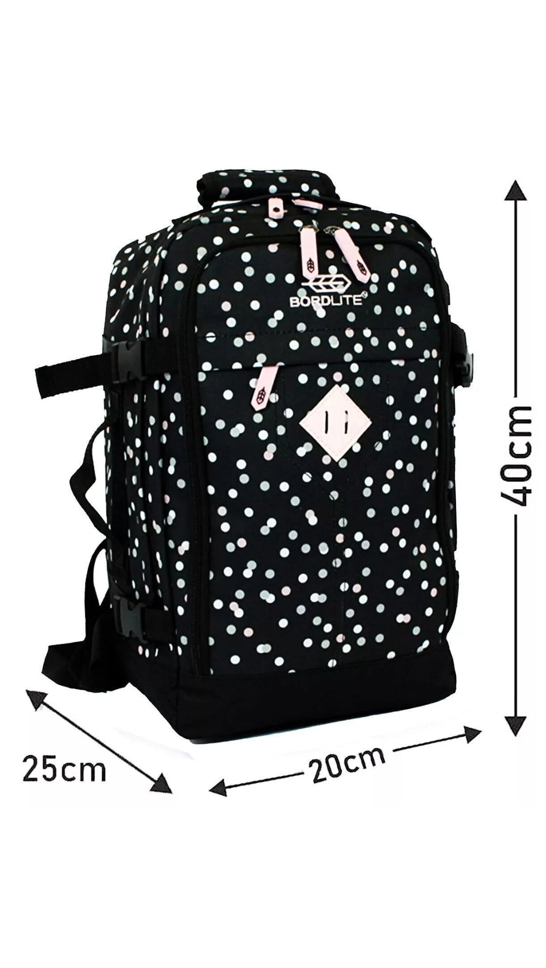 TRAVEL BACKPACK/CABIN BAG RYANAIR APPROVED 40X25X20cm UNDER SEAT (NEW IN!)