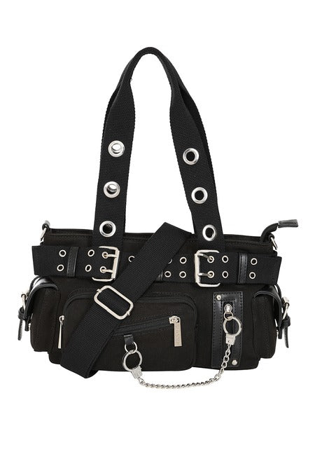 Black FANG FLICKER HANDBAG-Banned Apparel