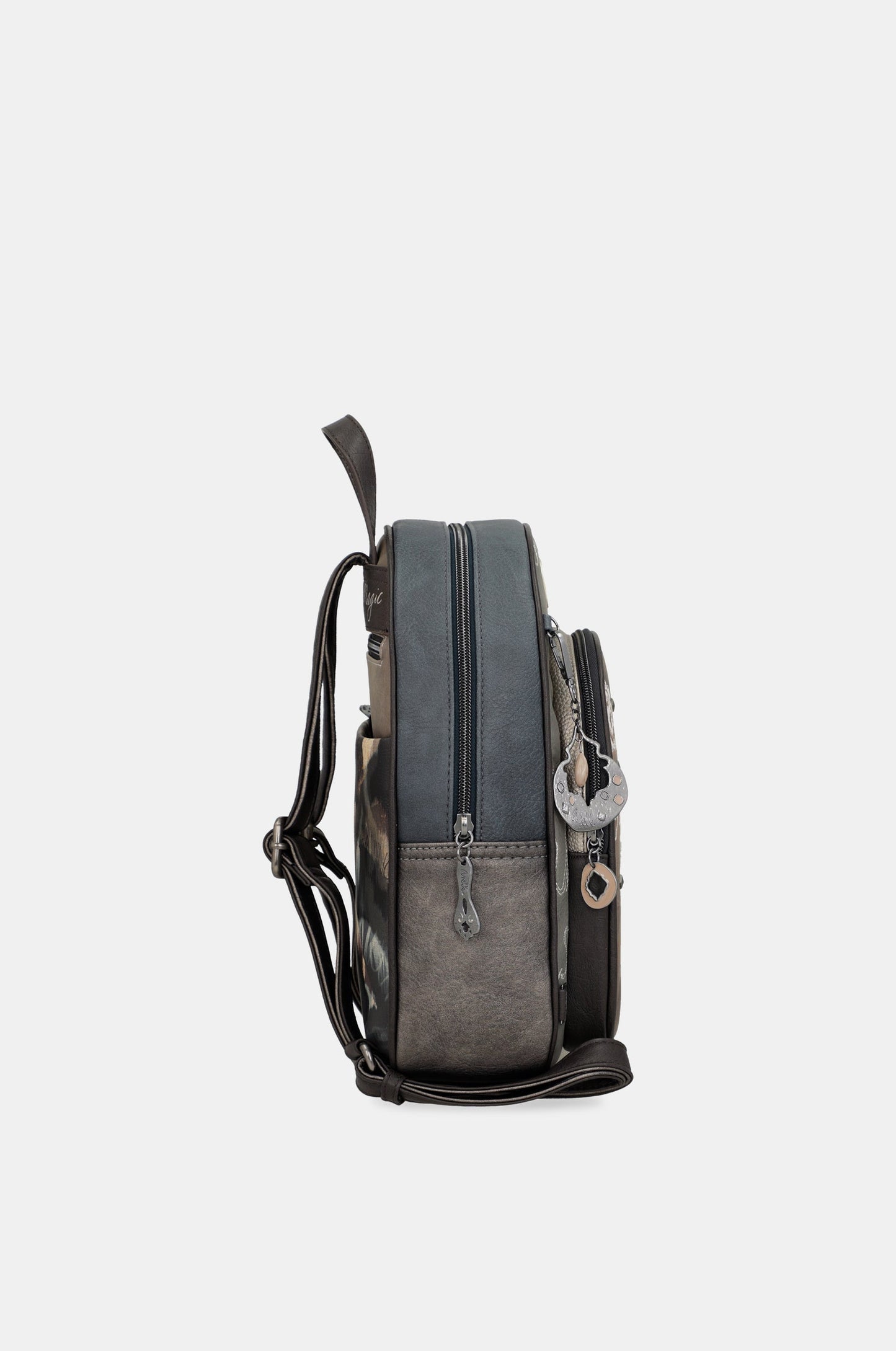 Real backpack with front pocket