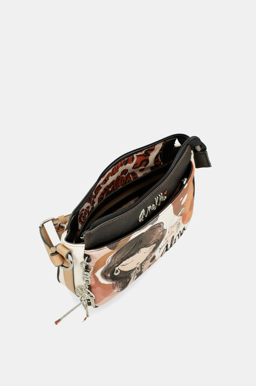 Medium crossbody bag with 3 compartments Alma