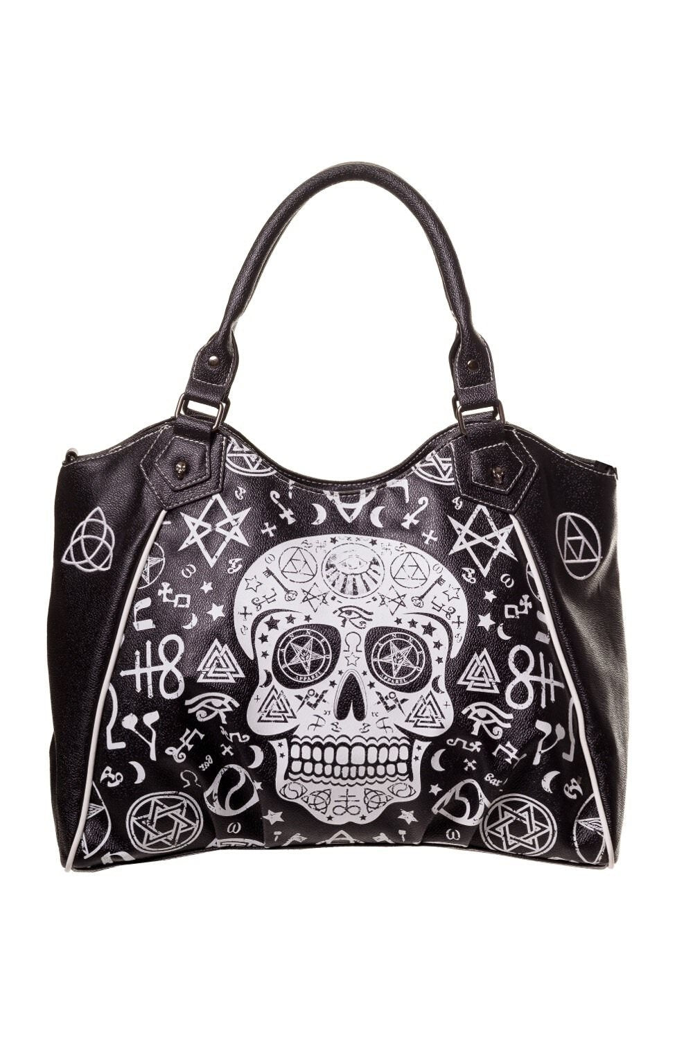 Black Black Skull Pentagram Handbag
Brand : Lost Queen