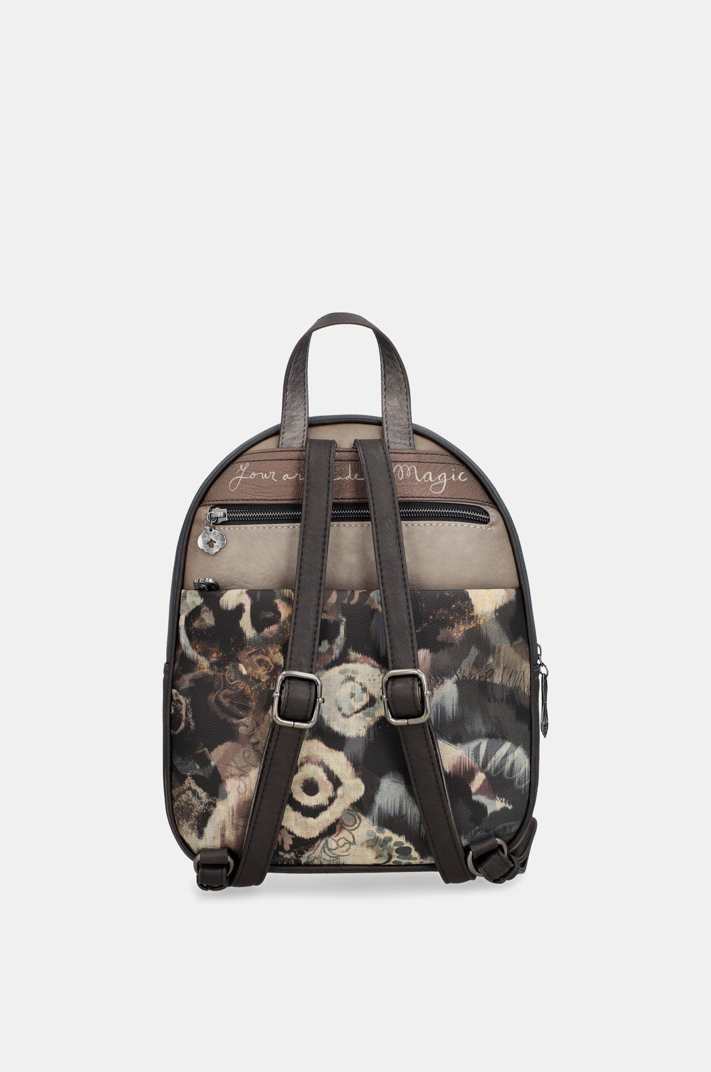 Real backpack with front pocket