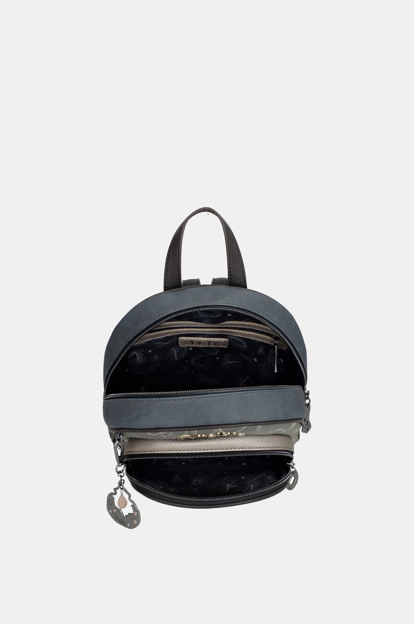 Real backpack with front pocket
