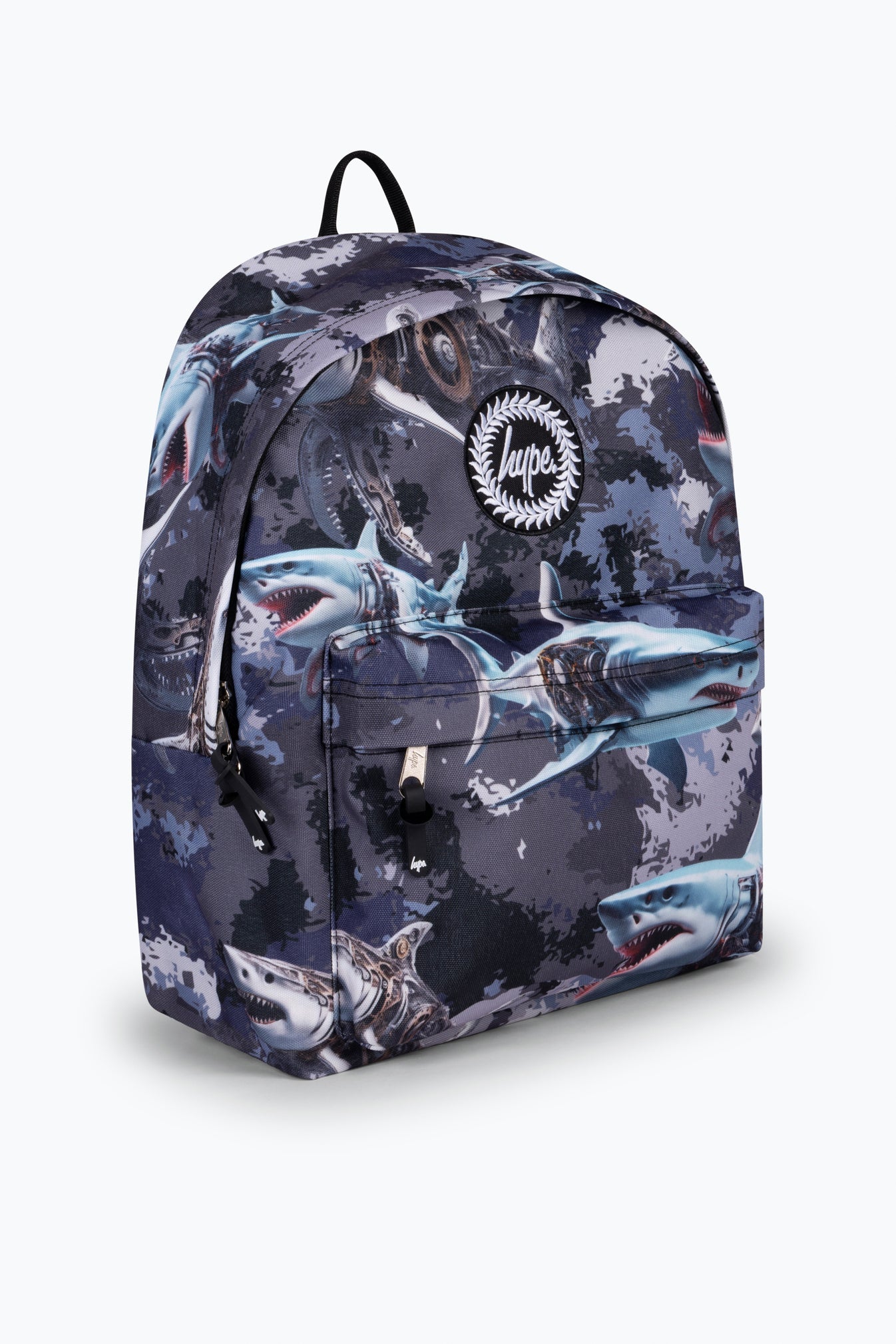 Hype Kids Grey Mechanic Sharks Iconic Backpack