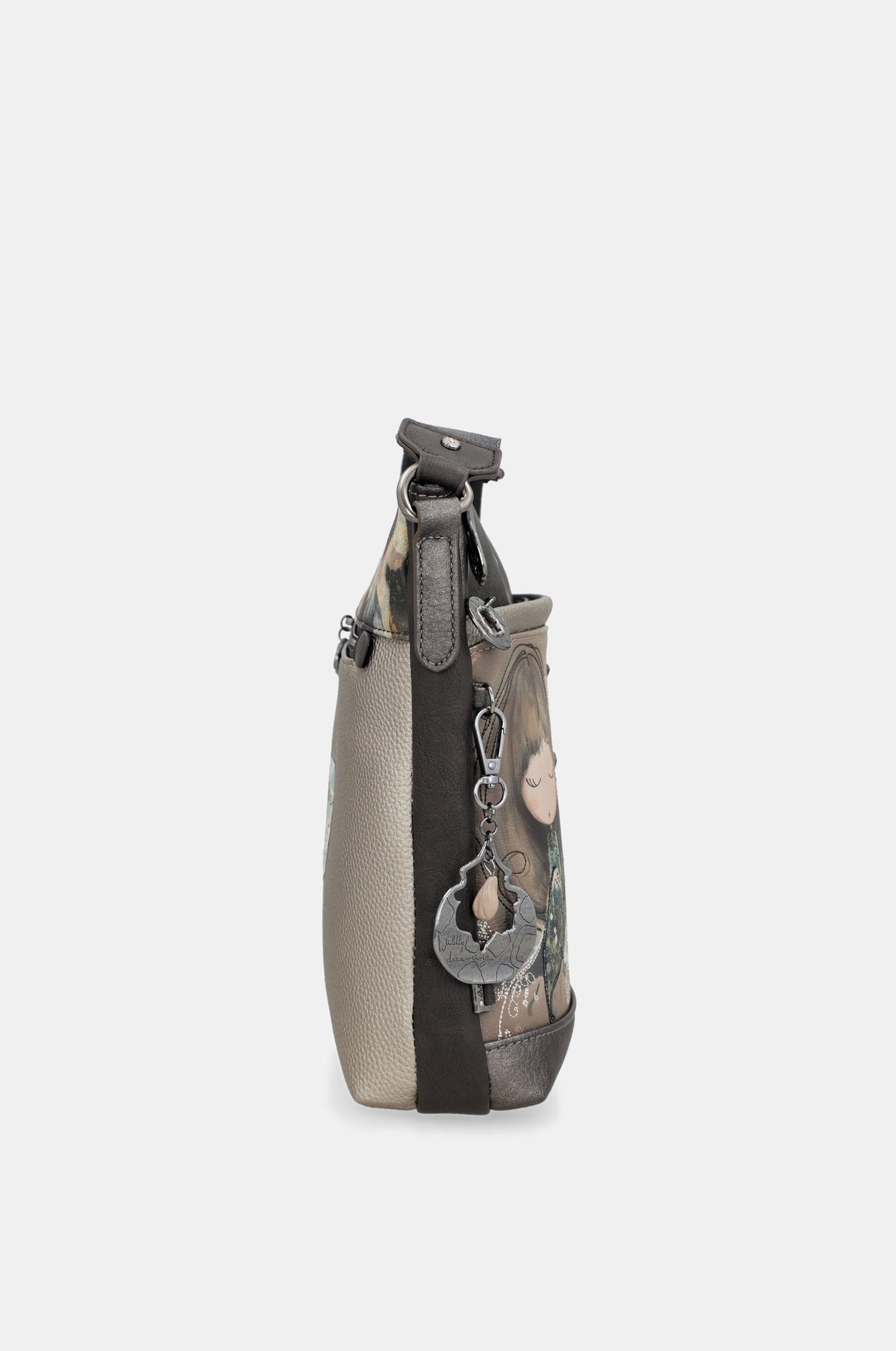 Real crossbody bag with front pocket