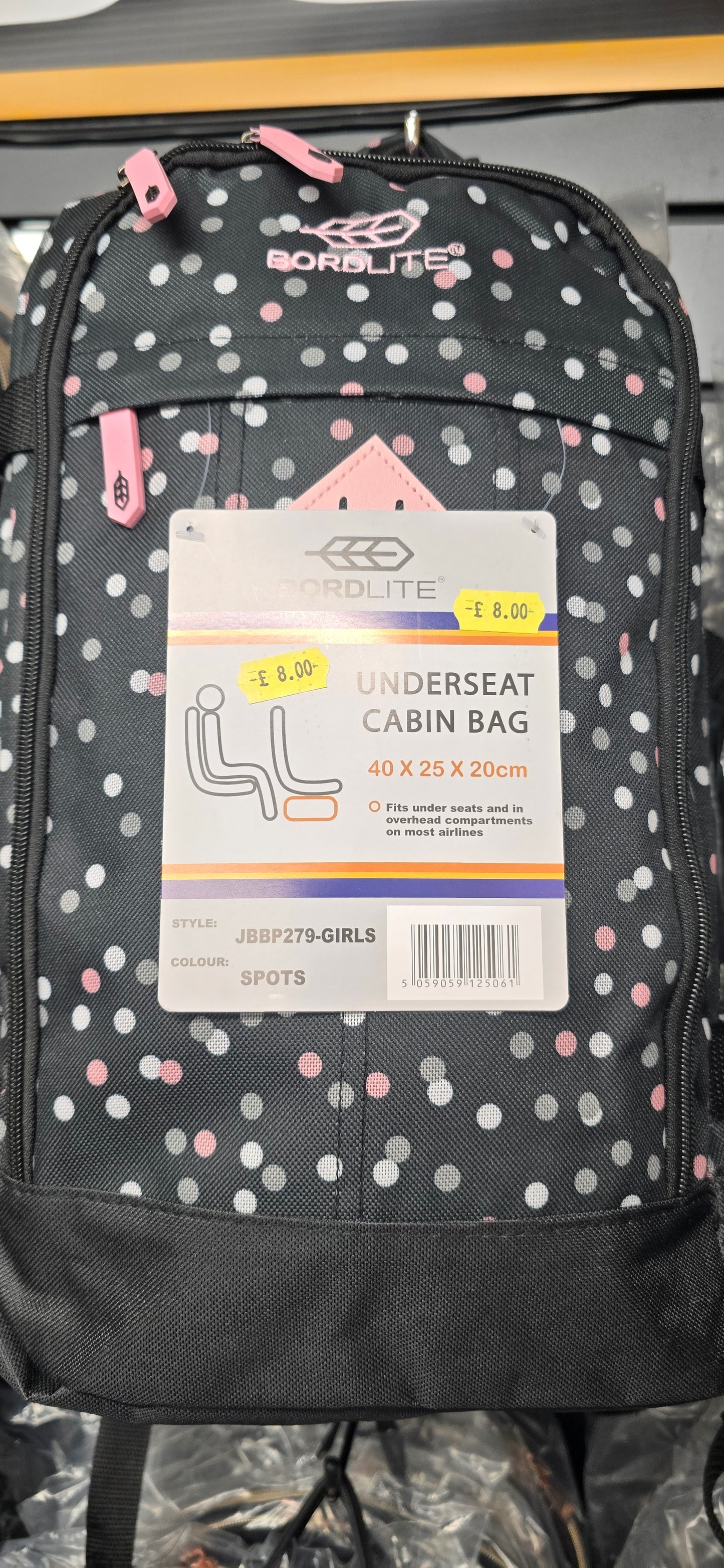 TRAVEL BACKPACK/CABIN BAG RYANAIR APPROVED 40X25X20cm UNDER SEAT (NEW IN!)