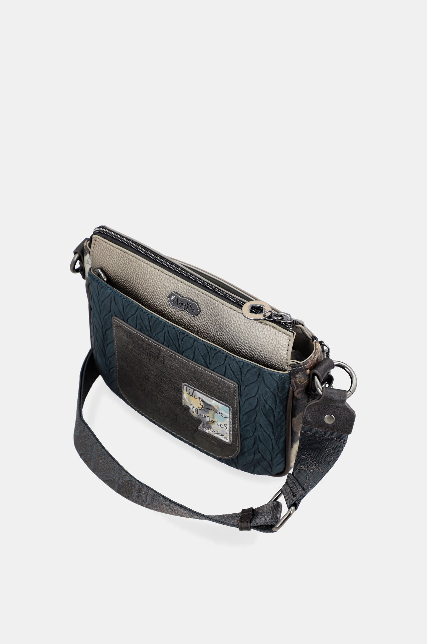 Real crossbody bag with front pocket