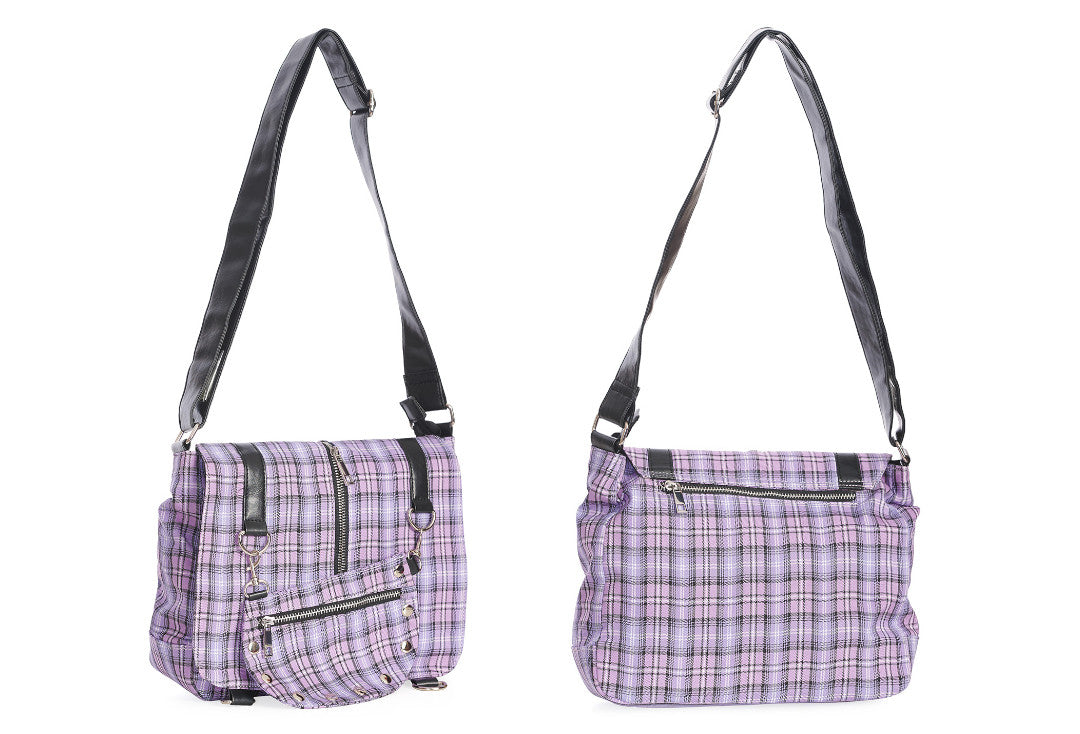 Tartan Twice The Action Banned Apparel Small Messenger Bag