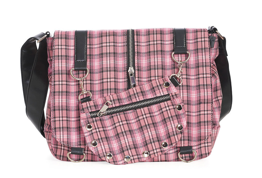 Tartan Twice The Action Banned Apparel Small Messenger Bag