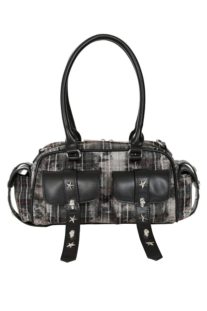 Black/Grey WORN AND WICKED HANDBAG