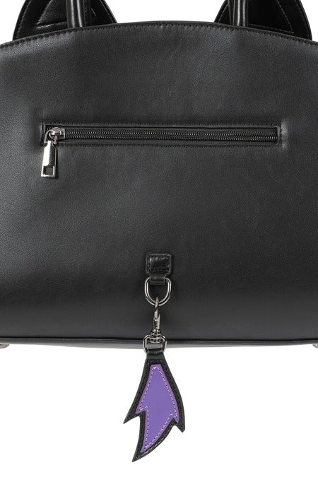 Black/Purple MYSTIC CAT HANDBAG
