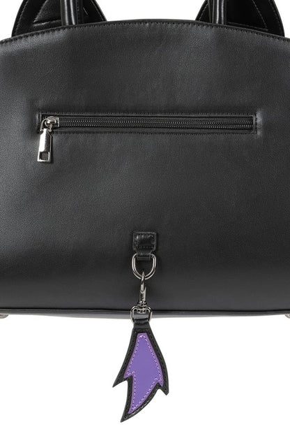 Black/Purple MYSTIC CAT HANDBAG