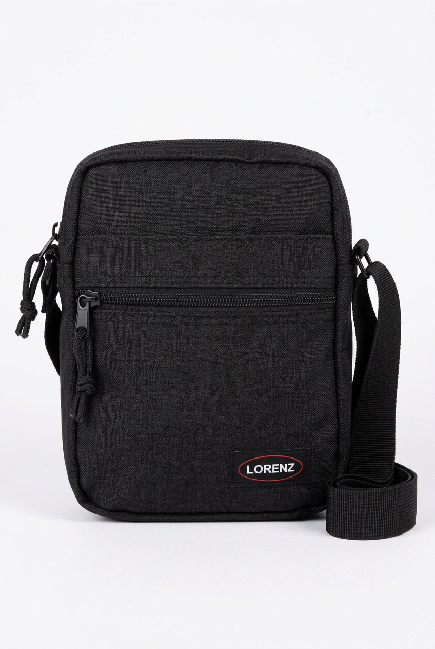 Lorenz Small Two Tone Polyester Bag with Two Top Zips