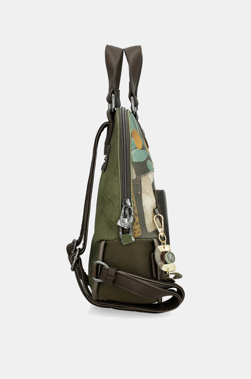Short-handle printed backpack Amphora