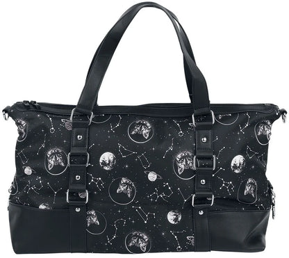 Black SPACE CAT GYM BAG