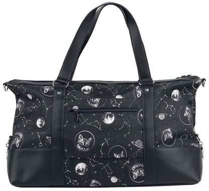 Black SPACE CAT GYM BAG
