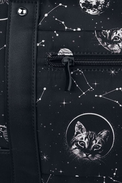 Black SPACE CAT GYM BAG