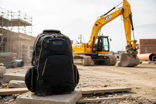 JCB Workmen’s Multi Pocket Backpack Rucksack- Black/Silver,  black/Gold