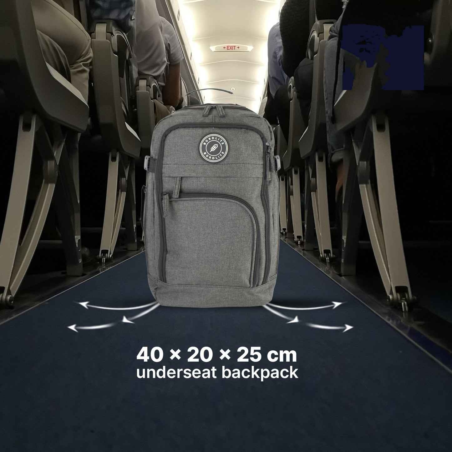 RyanAir Approved 40x20x25cm Underseat Backpack - Cabin Rucksack
