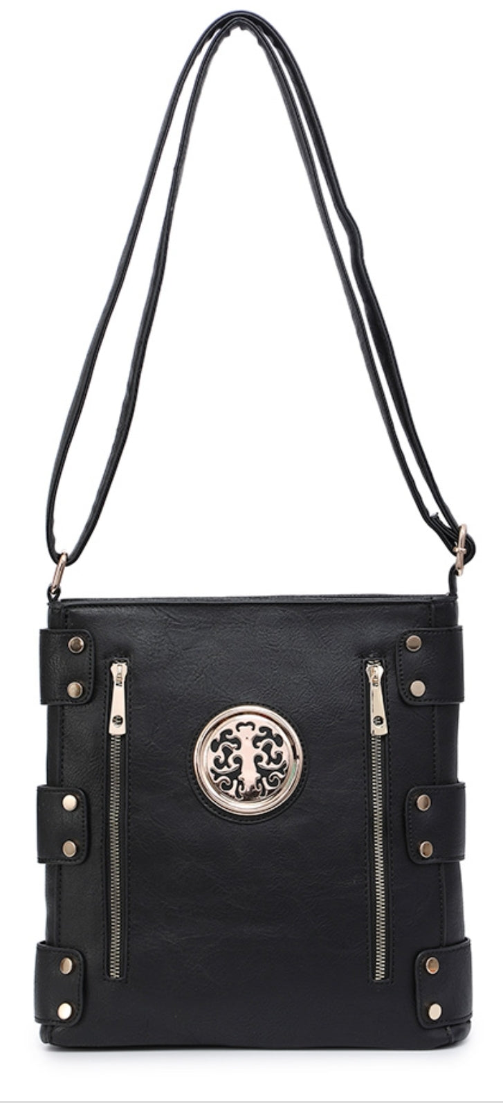 Cross body bag with tree of life motif
