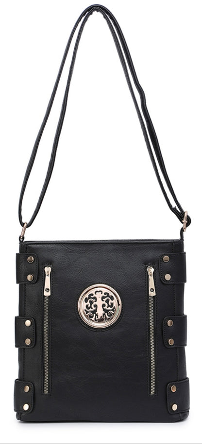 Cross body bag with tree of life motif