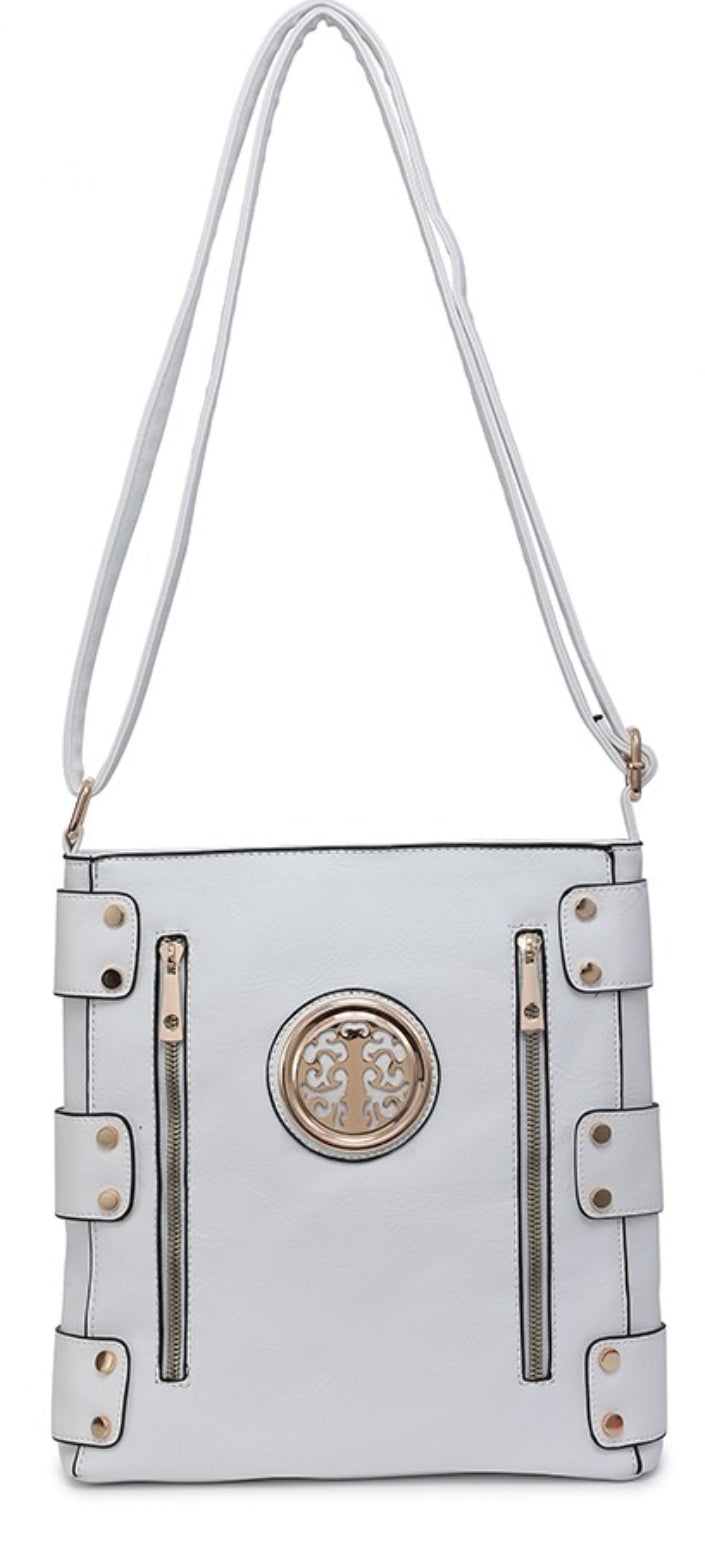 Cross body bag with tree of life motif