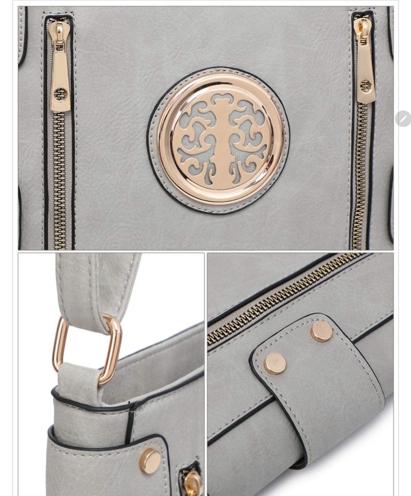 Cross body bag with tree of life motif