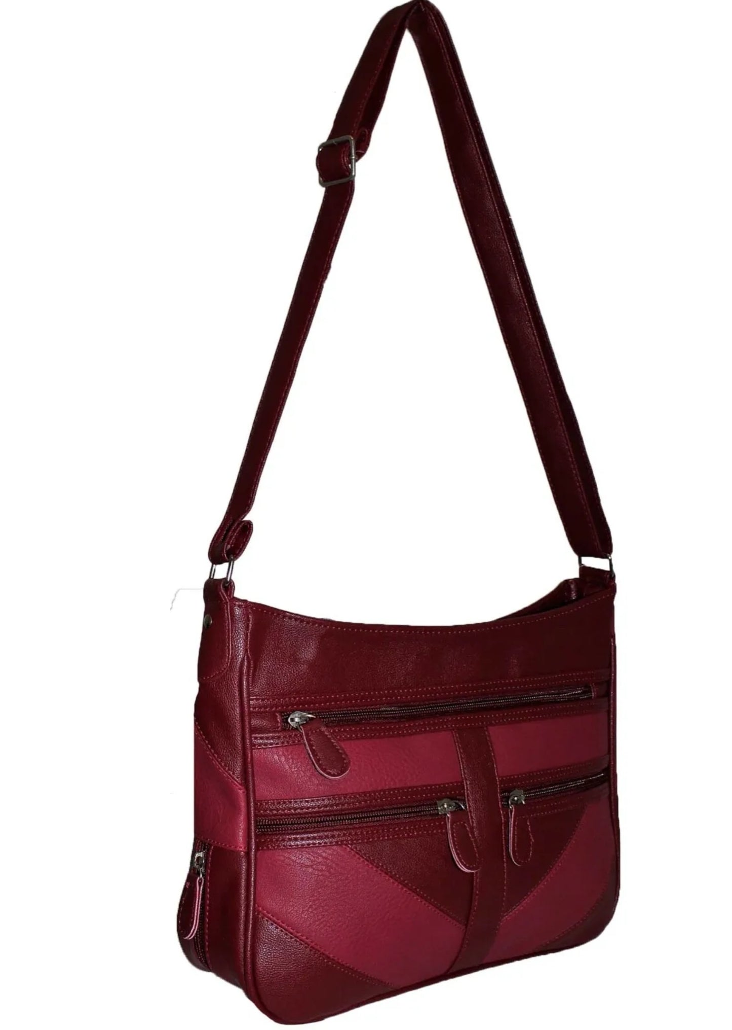 Ladies Organiser Handbag Long Shoulder Strap Bag Across Cross Body Compartments