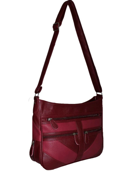 Ladies Organiser Handbag Long Shoulder Strap Bag Across Cross Body Compartments