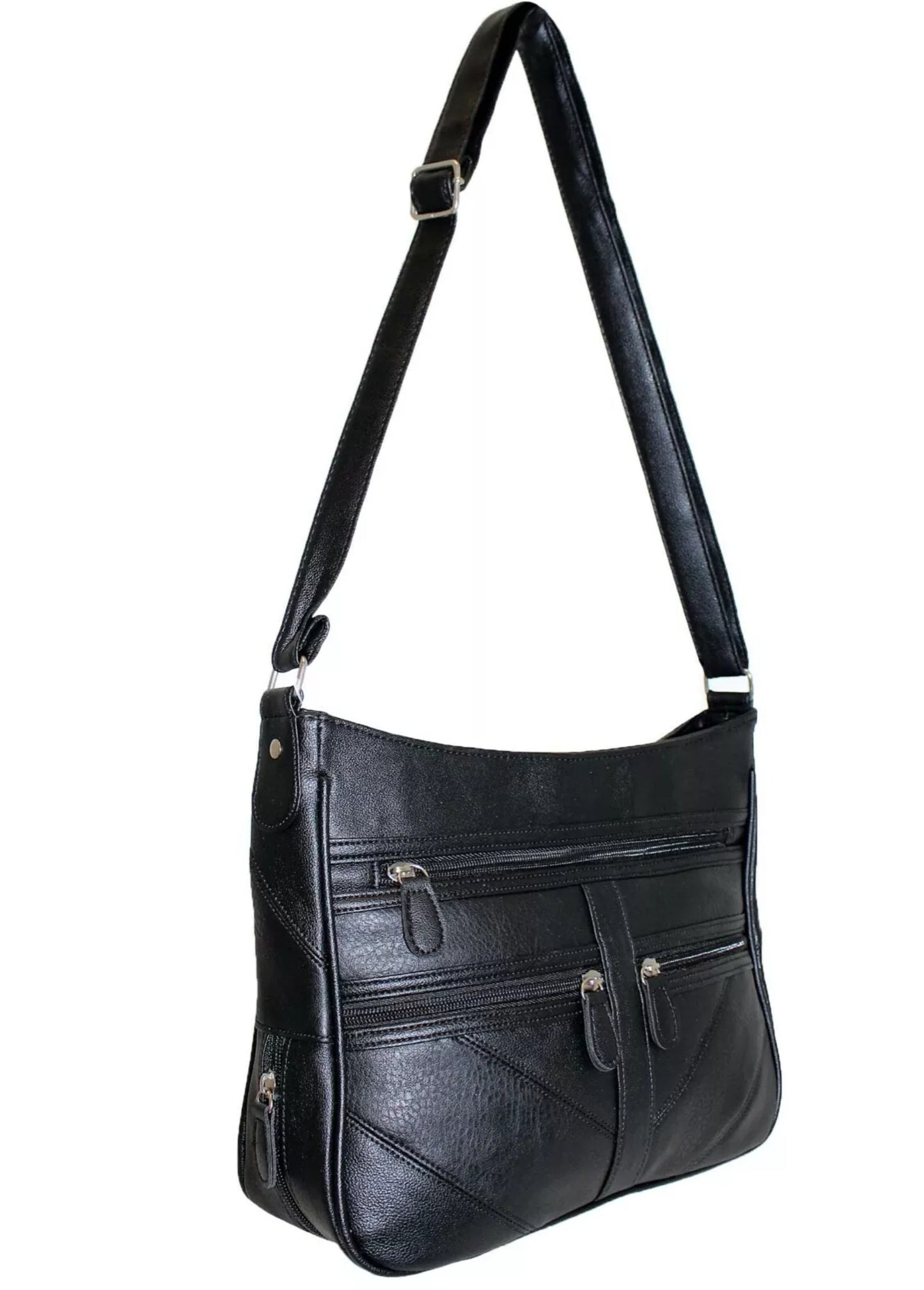 Ladies Organiser Handbag Long Shoulder Strap Bag Across Cross Body Compartments