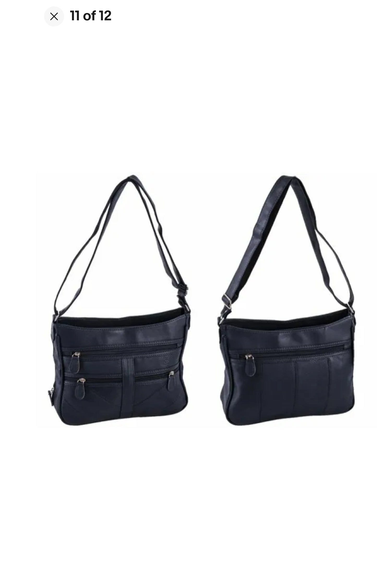 Ladies Organiser Handbag Long Shoulder Strap Bag Across Cross Body Compartments