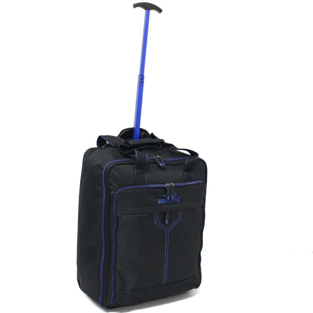 55cm Lightweight Cabin Trolley Wheeled Hand Luggage Holdall Ryanair easyJet overhead bag on wheels 55x40x20cm