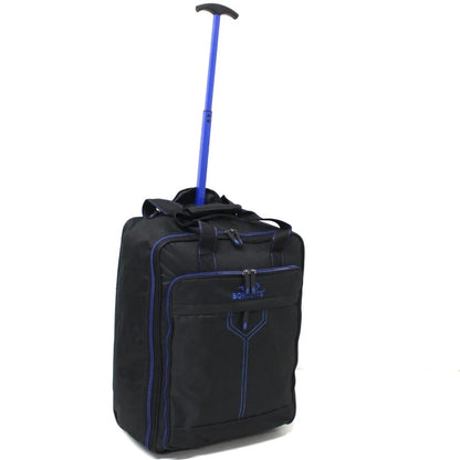 55cm Lightweight Cabin Trolley Wheeled Hand Luggage Holdall Ryanair easyJet overhead bag on wheels 55x40x20cm