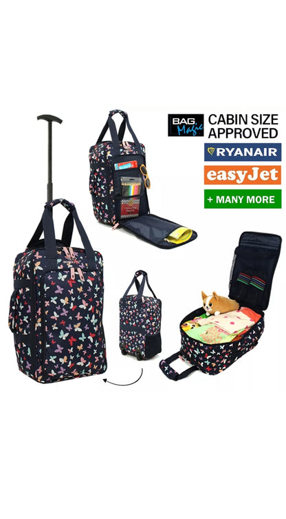 RyanAir, EasyJet Approved Kids Cabin Holdall on Wheels, 20L suitcase- 40x20x25cm