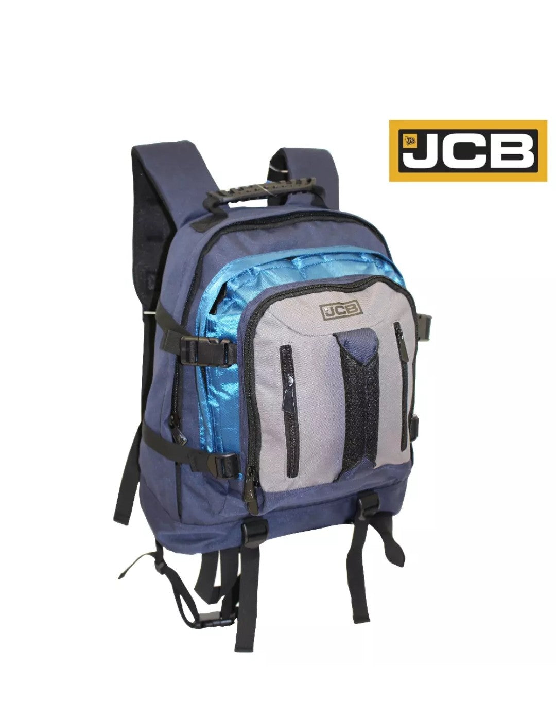 JCB HEavy Duty Backpack, Work & Travel Rucksack Multi Zip Pocket Fishing Hiking